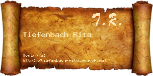 Tiefenbach Rita névjegykártya